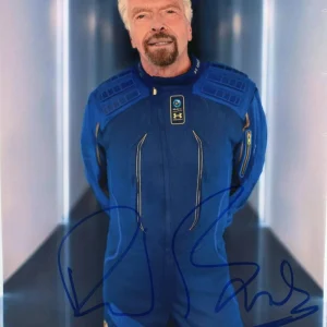 RICHARD BRANSON SIGNED AUTOGRAPH 8x10 PHOTO - VIRGIN GALACTIC 'S FIRST ASTRONAUT