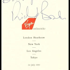 RICHARD BRANSON SIGNED AUTOGRAPH CUT VIRGIN GALACTIC CEO W/ GREAT CONTENT RARE!!