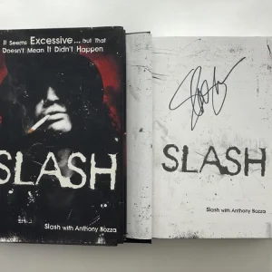 SLASH SIGNED AUTOGRAPH BOOK - GUNS N ROSES GUITAR GOD APPETITIE FOR DESTRUCTION