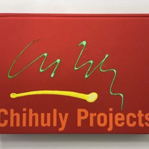 DALE CHIHULY SIGNED AUTOGRAPH W/ PAINT ON BOOK COVER "PROJECTS" - RARE!