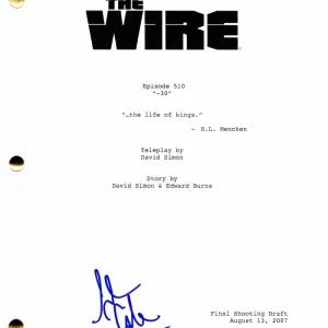 AIDAN GILLEN SIGNED AUTOGRAPH THE WIRE FULL EPISODE SCRIPT - TOMMY CARCETTI RARE