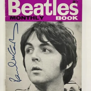 SIR PAUL MCCARTNEY SIGNED AUTOGRAPH THE BEATLES MONTHLY MAGAZINE BOOK - W/ JSA