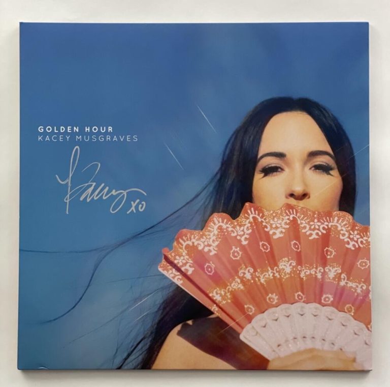 KACEY MUSGRAVES SIGNED AUTOGRAPH ALBUM VINYL RECORD GOLDEN HOUR RARE