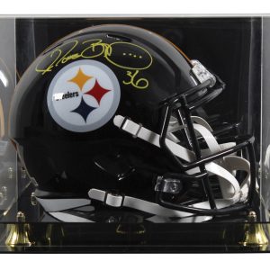 Steelers Jerome Bettis Signed Full Size Speed Rep Helmet W/ Case BAS Witnessed