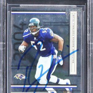 Ravens Ray Lewis Signed 2004 Absolute Memorabilia #11 Card Auto 10! BAS Slabbed