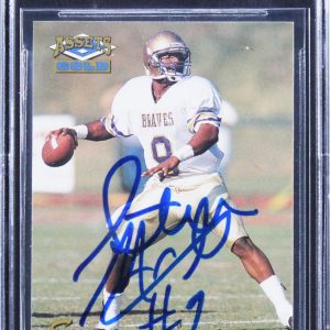 Oilers Steve McNair Signed 1995 Assets Gold #21 Rookie Card Auto 10! BAS Slabbed