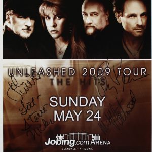 Fleetwood Mac (4) Nicks, Fleetwood, McVie +1 Signed 11x17 2009 Tour Poster JSA