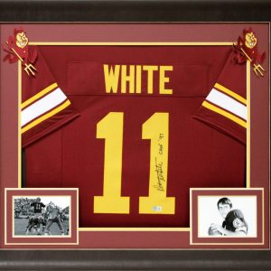 ASU Danny White "CHOF '97" Signed Maroon Pro Style Framed Jersey BAS Witnessed