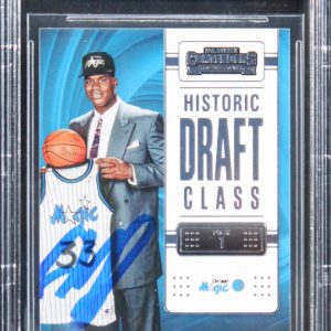 Shaq O'Neal Signed 2022 Panini Contenders Historic Draft Class #1 Card BAS Slab