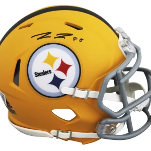 Steelers Pat Freiermuth Signed 2025 On-Field Alt Speed Mini Helmet BAS Witnessed