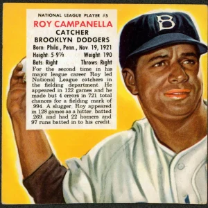 Dodgers Roy Campanella 1953 Red Man's All Star Series Trading Card No Tab