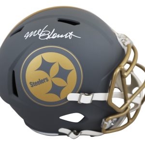 Steelers Mel Blount Signed Slate Full Size Speed Rep Helmet BAS Witnessed
