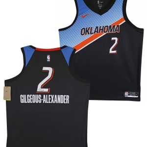 Thunder Shai Gilgeous-Alexander Signed Black Nike Swingman Jersey JSA #CB88609