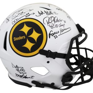 Steelers (17) Bradshaw, Bettis, Greene Signed Lunar F/S Speed Proline Helmet BAS