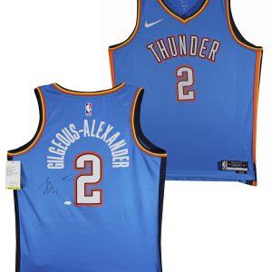 Thunder Shai Gilgeous-Alexander Signed Blue Nike Icon Ed. Jersey JSA #CA49718