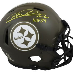 Steelers Rod Woodson "HOF 2009" Signed STS Full Size Speed Proline Helmet BAS W
