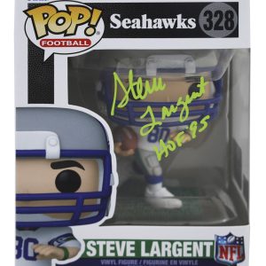 Seahawks Steve Largent "HOF 1995" Signed #86 Funko Pop Vinyl Figure BAS Witness