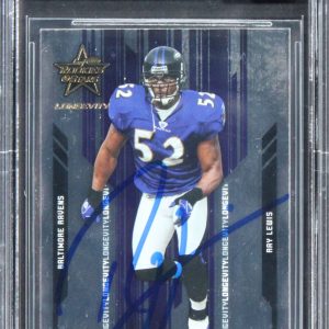 Ray Lewis Signed 2005 Leaf Rookies & Stars Longevity #9 Card Auto 10! BAS Slab
