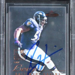 Ravens Ray Lewis Signed 2003 Fleer Mystique #7 Card Auto Graded 10! BAS Slabbed