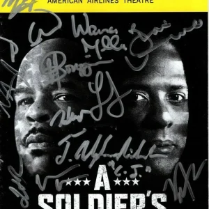 A SOLDIER'S PLAY Signed CAST Playbill w/ Hologram COA