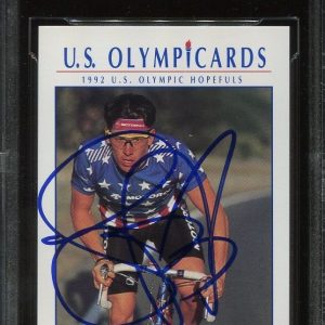 LANCE ARMSTRONG signed autographed 1992 IMPEL ROOKIE CARD RC BECKETT (BAS)