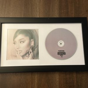 ARIANA GRANDE SIGNED "POSITIONS" FRAMED CD BOOKLET AUTOGRAPH AUTO AUTHENTIC