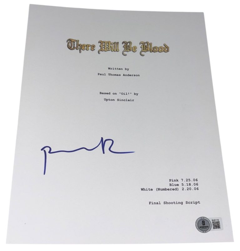Paul Dano Signed Autograph There Will Be Blood Full Script Screenplay Beckett