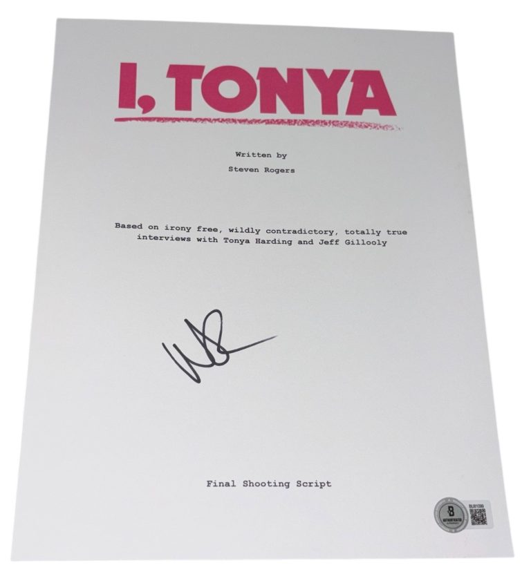 Margot Robbie Signed Autograph I, Tonya Full Movie Script Screenplay Beckett
