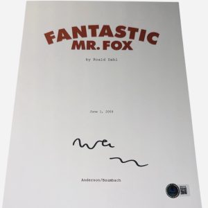 Wes Anderson Signed Autograph Fantastic Mr. Fox  Movie Script Screenplay Beckett