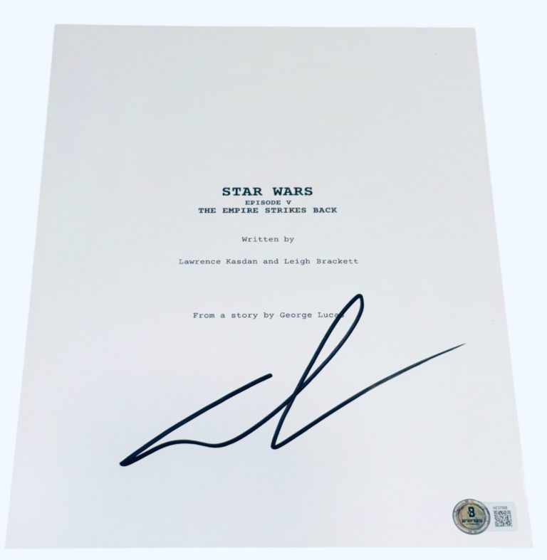 George Lucas Signed Star Wars The Empire Strikes Back Full Script Beckett LOA