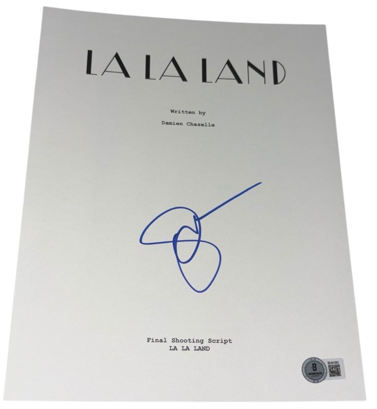 Emma Stone Signed Autograph La La Land Full Movie Script Screenplay Beckett BAS