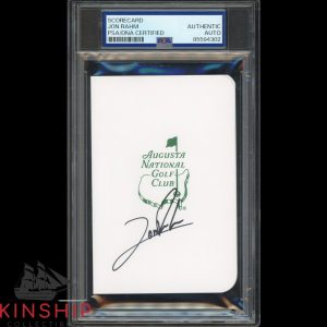 Jon Rahm signed Masters Scorecard PSA DNA Slab Augusta Golf LIV Auto C5024
