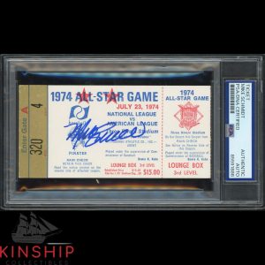 Mike Schmid signed 1974 MLB All Star Game Ticket PSA DNA Slab HOF Auto C5073