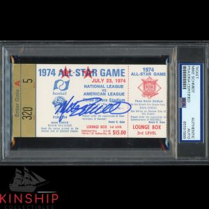 Mike Schmid signed 1974 MLB All Star Game Ticket PSA DNA Slab HOF Auto C5074