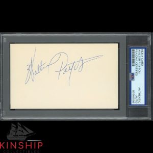Walter Payton signed 3x5 Index Card PSA DNA Slab Vintage Football HOF Auto C4980