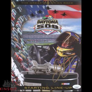Dale Earnhardt Jr signed 2004 Daytona 500 Starting Lineup JSA COA NASCAR Z2315