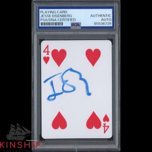 Jesse Eisenberg signed Playing Card PSA DNA Slabbed Now You See Me Auto C5121