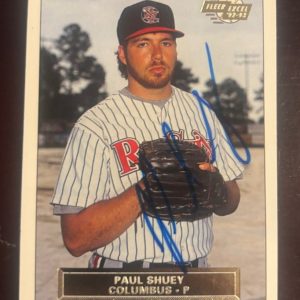 1992 Fleer Excel Paul Shuey signed autographed card Columbus RedStixx #168