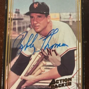 1993 Action Packed All-Star Gallery #52 Bobby Thomson signed autographed card