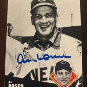 1994 UPPER DECK ALL-TIME HEROES #67 AL ROSEN SIGNED AUTOGRAPHED CARD CLEVELAND