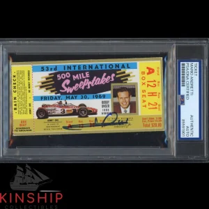Mario Andretti signed 1969 Indy 500 Ticket PSA DNA Slab Racing Auto C5245