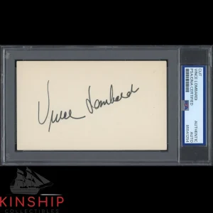 Vince Lombardi signed 3x5 Index Card PSA DNA Slab Rare Football HOF Auto C5203