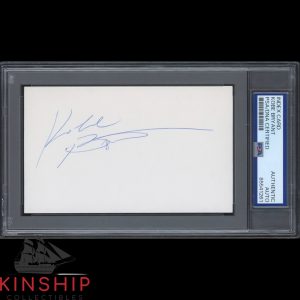 Kobe Bryant signed 3x5 Index Card PSA DNA Slab Vintage Basketball Auto HOF C5168