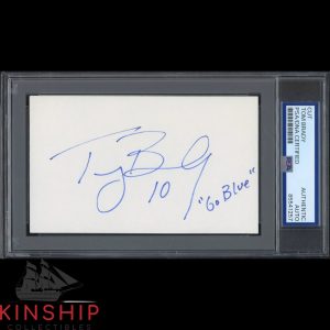 Tom Brady signed 3x5 Index Card PSA DNA Slab Vintage College Auto Rare C5169