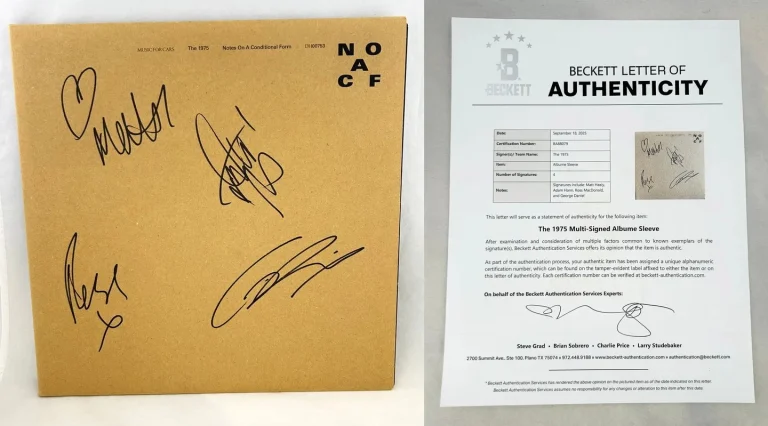 Get The 1975 Autograph: Signed Memorabilia Today! | Autographia