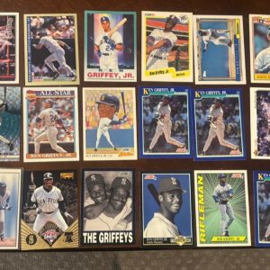 (28) Card Ken Griffey Jr Vintage Card Lot Rookie 1980 1990's Seattle Mariners