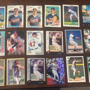 (23) Card Tom Glavine Vintage Card Lot Rookie 1980 1990's Rookie Atlanta Braves