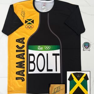 Usain Bolt Signed Jersey 2016 Rio Olympics Fastest Man Alive Beckett BAS COA