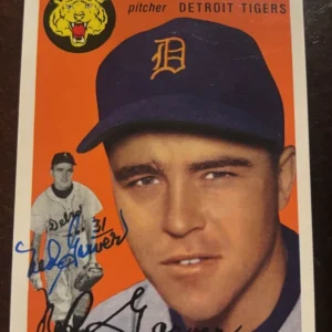 1994 TOPPS ARCHIVES 1954 NED GARVER #44 DETROIT TIGERS SIGNED AUTOGRAPHED CARD