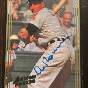 1992 ACTION PACKED AL ROSEN SIGNED AUTOGRAPHED CARD Cleveland Indians #70